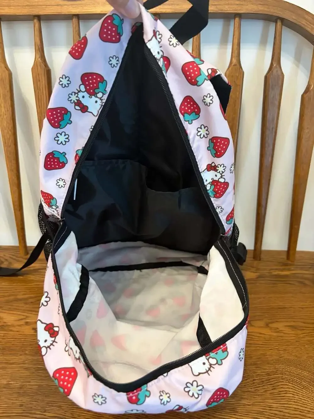 Hello Kitty 16-Inch Backpack with Strawberry All-Over Print